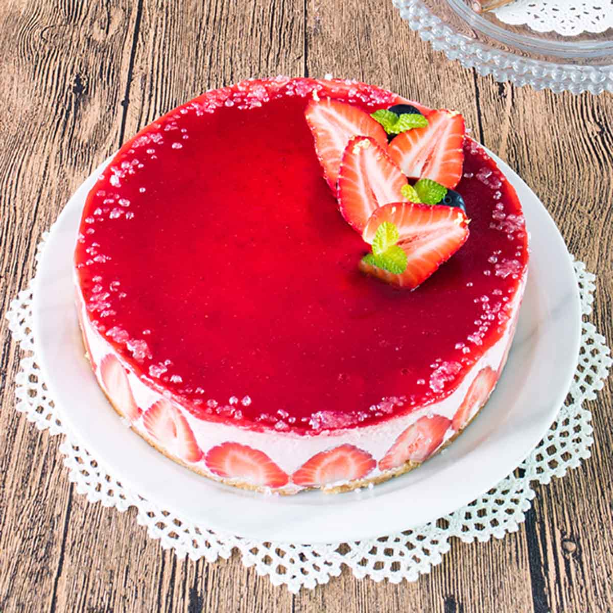 Silky Strawberry Mousse Cake